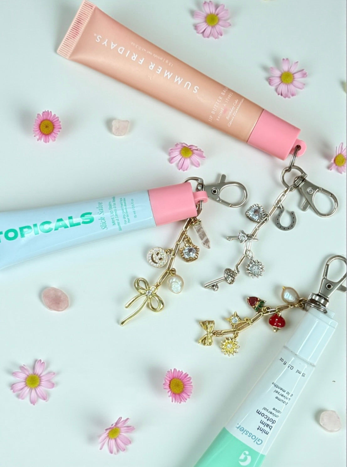 Lip Gloss Charm Cap Keychain - build your own!