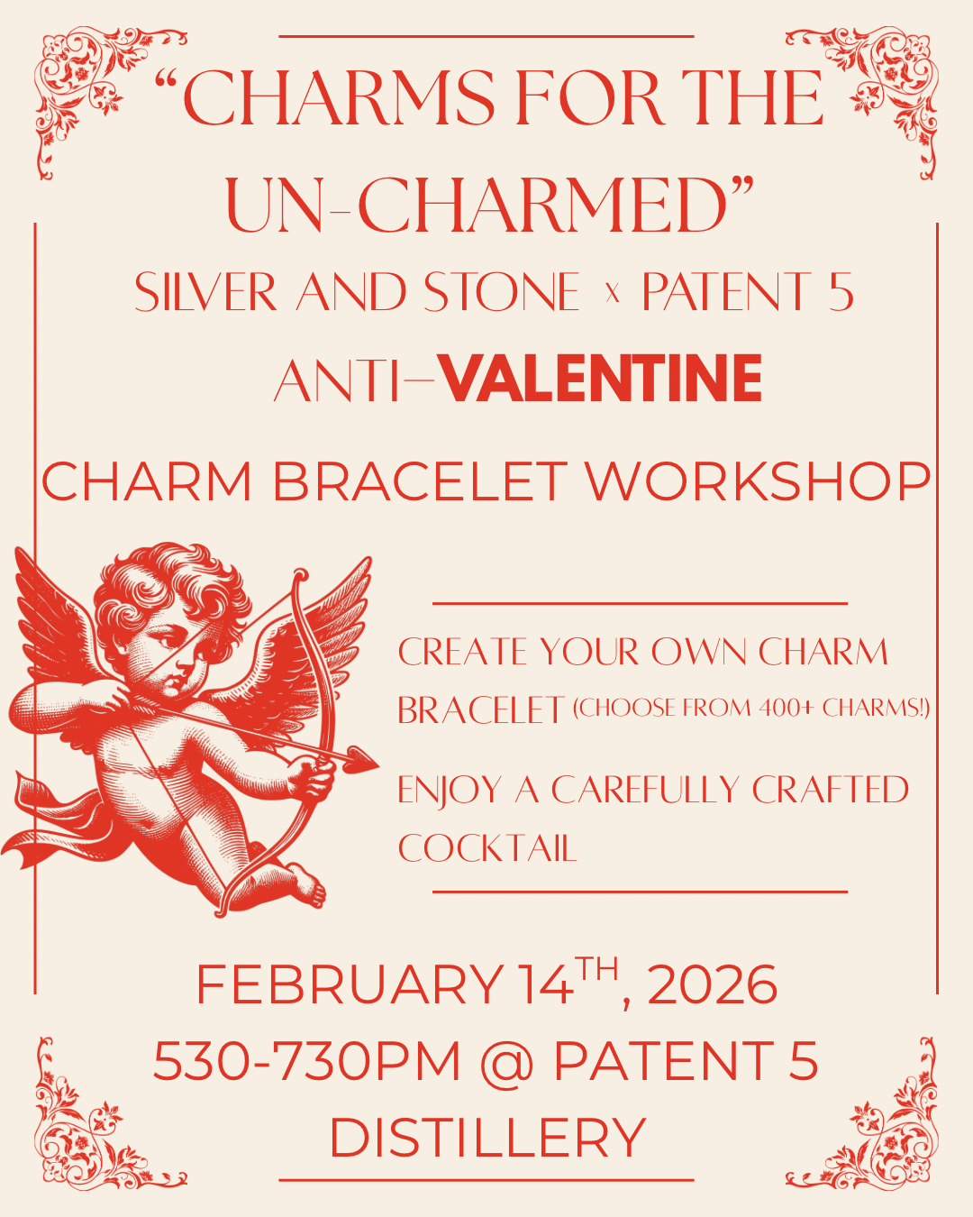 “Charms for the Un-Charmed” a silver and stone x Patent 5 Custom Charm Bracelet Making Workshop!