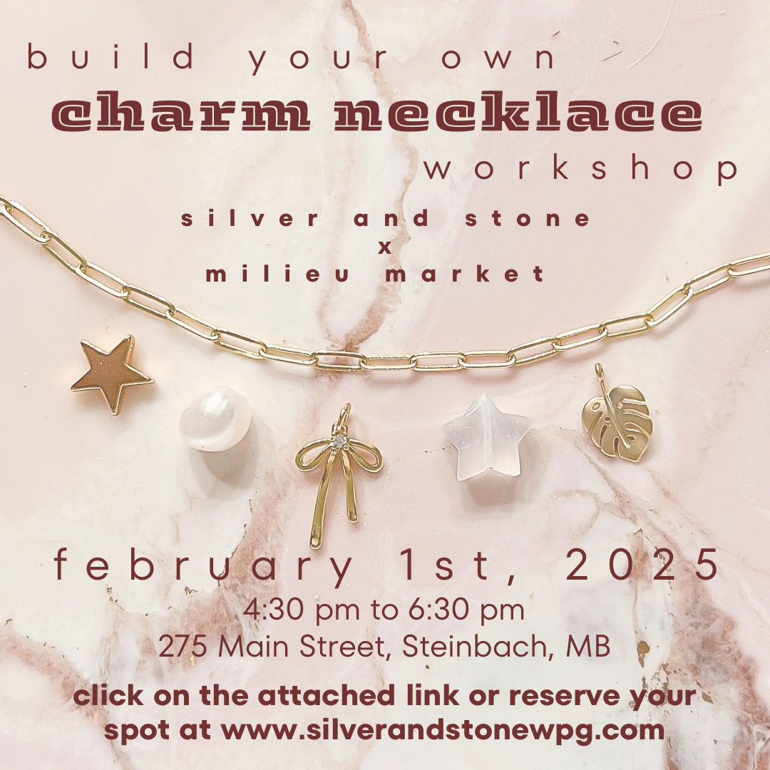 Charm necklace workshop with Milieu Market! CLOSED