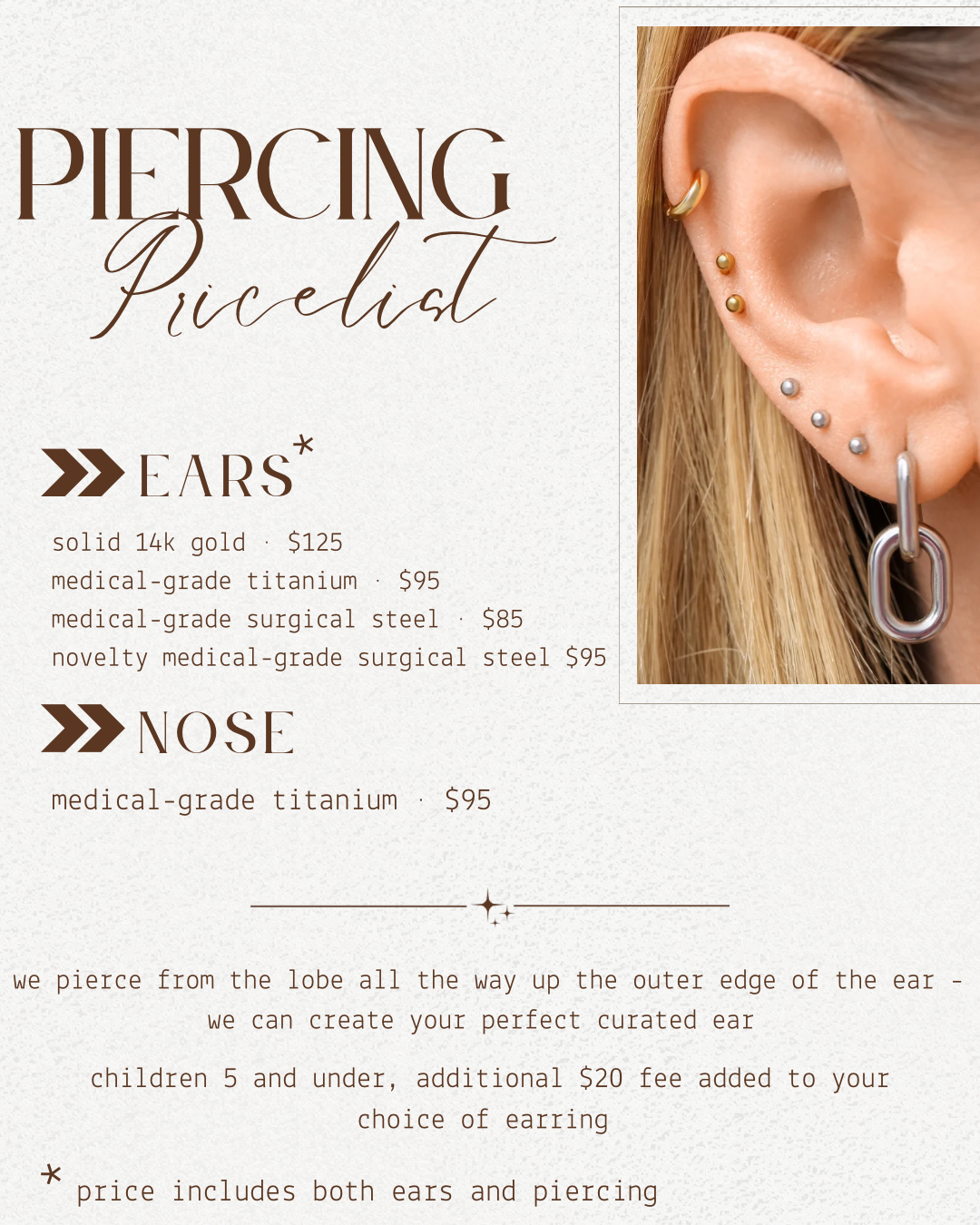 Permanent Jewelry & Piercing Appointment